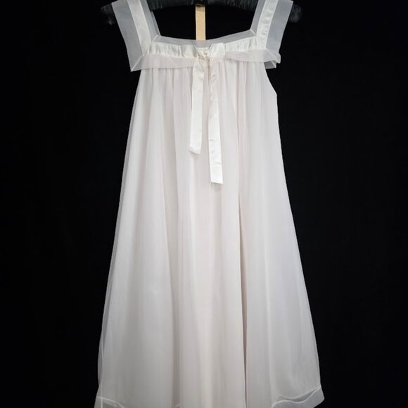 Vintage 60's Henson Kickernick Nylon Nightgown Pink Bow 32 - Picture 1 of 11